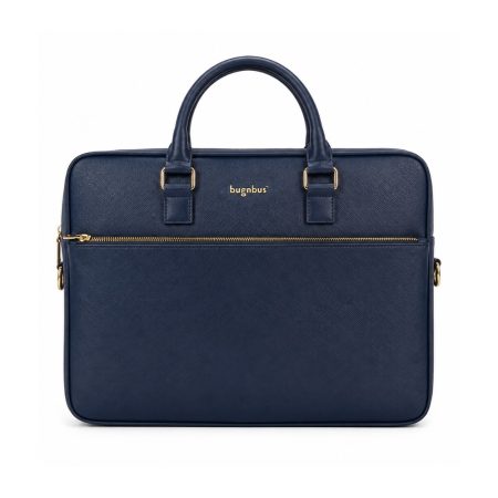 Geantă pentru Laptop din Piele Naturală BugnBus Monaco Bleu