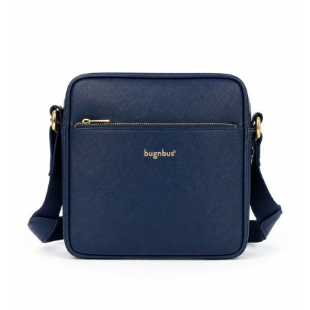 Geantă Crossbody din Piele Naturală BugnBus Navy Élite