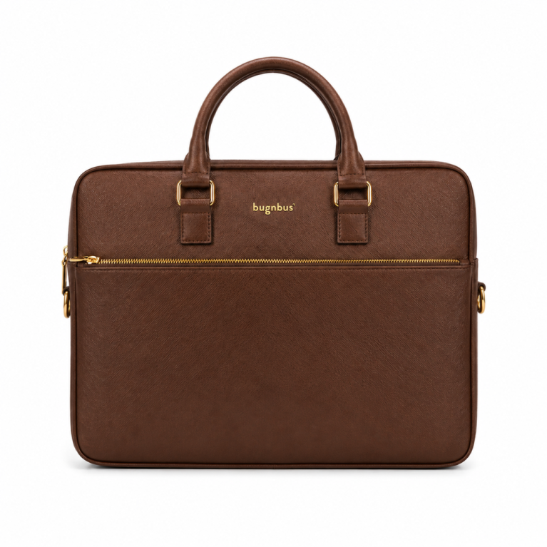Geantă pentru Laptop din Piele Naturală BugnBus Grained Cognac